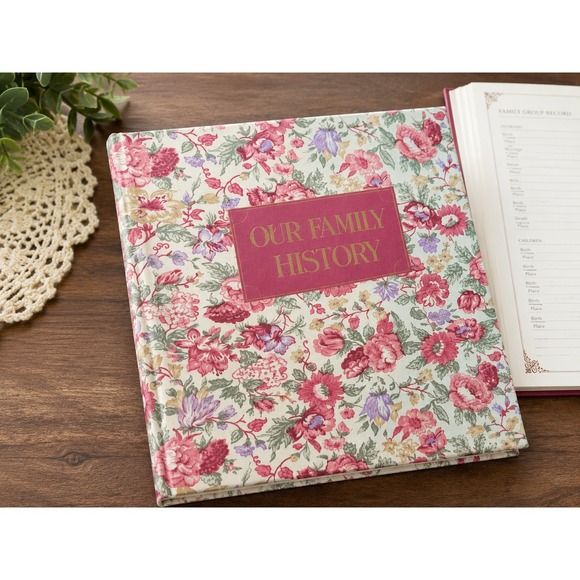 Our Family History Other - Our Family History Blank‎ Genealogy Book Hardcover Heritage Record Floral Cover